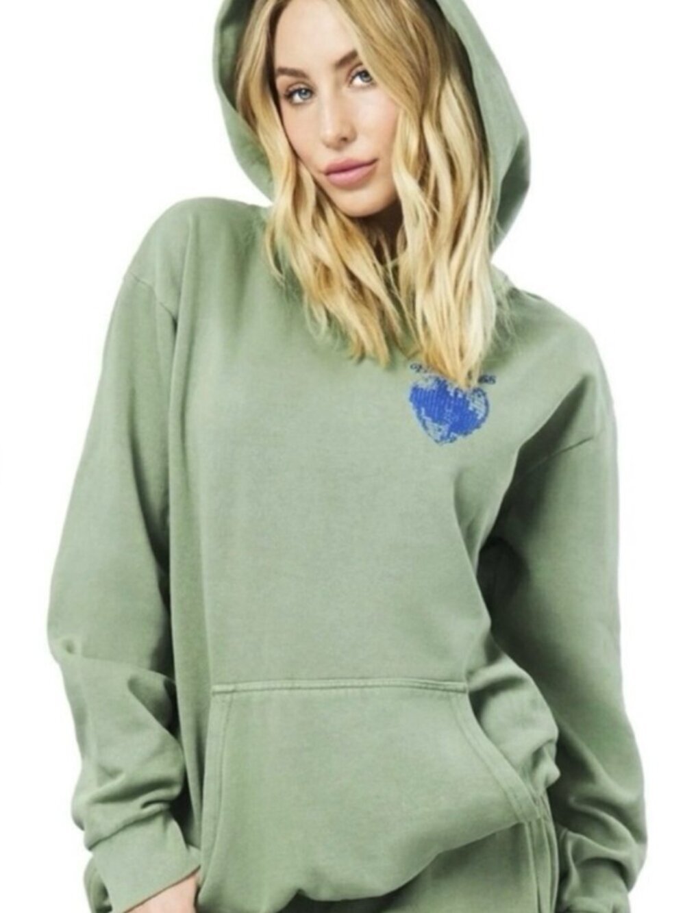 Alix Earle Hot Mess Unwell Hoodie M Sweatpants S Green Disco Heart Podcast Merch